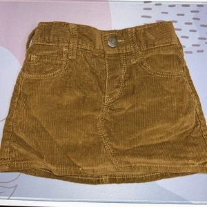 Garment-Washed Corduroy Skirt for Toddler Girls